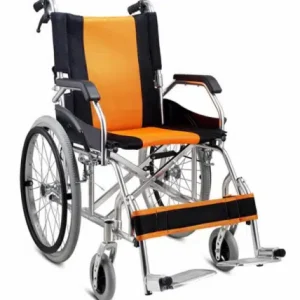 Light Manual Compact Aluminium Wheelchair With Foldable Backrest And Attendant Handbrakes-FREEWHEELS