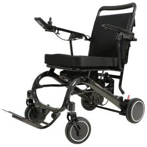 Carbon Fiber E Foldable Wheelchair: Remote Control Lightweight Frame Dual Charging