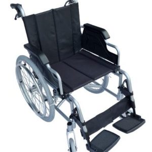 Light Foldable Manual Wheelchair With Attendant Brakes And Adjustable Leg Rest-Premium-Carer-Wheelchair