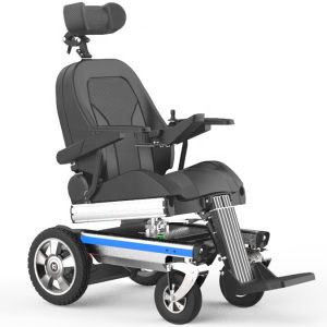Reclining Electric Power Wheelchair Folding With Adjustable Head And Footrest Mobility Chair-OPTIMUM