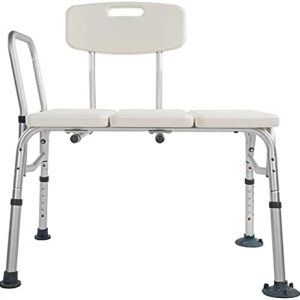 Heavy Duty Transfer Bench Bath Lightweight, Durable, Adjustable Height, Weight Capacity Up To 113 Kg