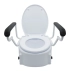 Adjustable Toilet Seat Raiser With Flip Up Arm Rests Easy Installations, 136 Kg Capacity