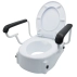 Adjustable Toilet Seat Raiser With Flip Up Arm Rests Easy Installations, 136 Kg Capacity
