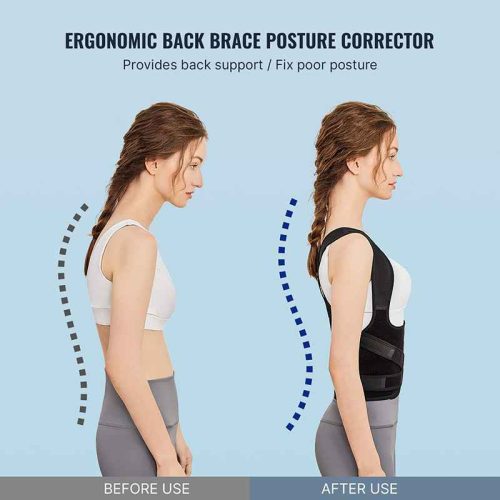 Back Brace And Posture Corrector For Women And Men Relieves Pain, Supports Upper & Lower Back, Breathable Material-1 Back Brace And Posture Corrector For Women And Men Relieves Pain, Supports Upper & Lower Back, Breathable Material