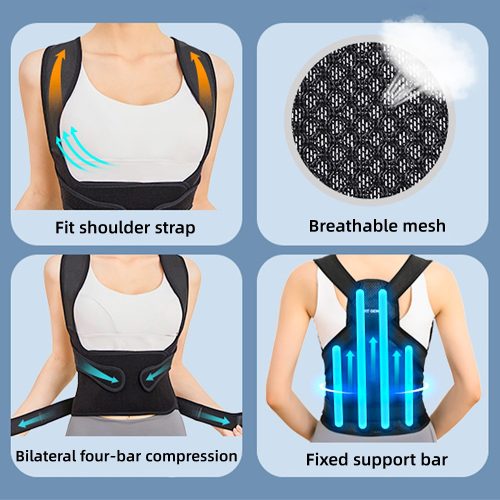 Back Brace And Posture Corrector For Women And Men Relieves Pain, Supports Upper & Lower Back, Breathable Material-6 Back Brace And Posture Corrector For Women And Men Relieves Pain, Supports Upper & Lower Back, Breathable Material