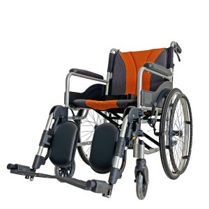 Lightweight Aluminum Alloy Manual Wheelchair with Attendant Brakes