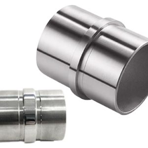 2X PIECES Stainless Steel Balustrade 180 DEGREE RAIL Connector Tube
