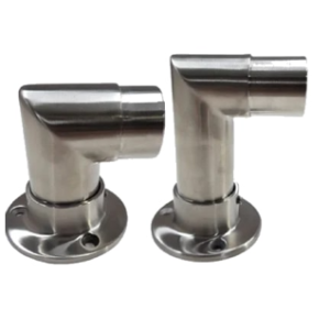2X PIECES 90 Degree Elbow Rail Wall Floor Mounted connector Joint