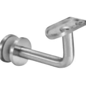 2X PIECES 90 Degree Stainless Steel Glass Mounted Bracket with Adjustable Base Height and Top Angle