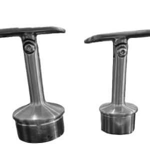 2X PIECES Post Mount Tubular Angle Adjustable Stainless Steel Handrail Bracket