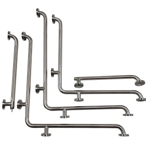 "L" Shaped Corner Grab Rail With 90 Degree high-quality Connected Bracket for two Walls