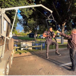 Horse Float Hoist for Riders Wheelchair Users In and Out Doors by Gilani Mobility